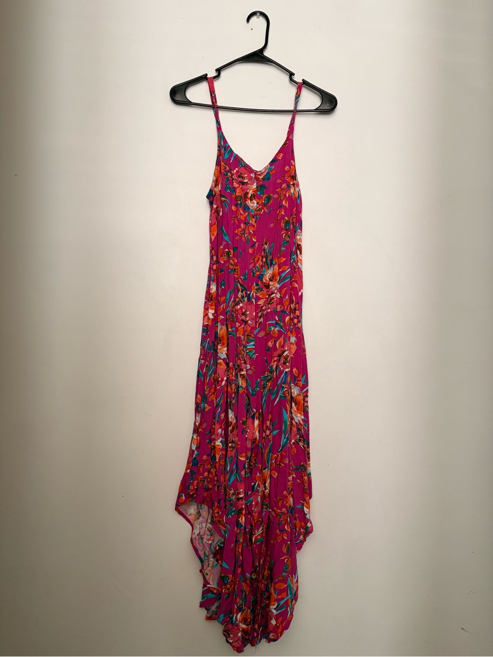 Bright Pink Floral Slip Romper